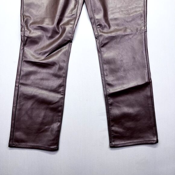 GAP faux leather Skinny Pants - Dark Brown - cropped - Picture 3 of 13